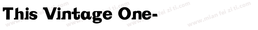 This Vintage One字体转换